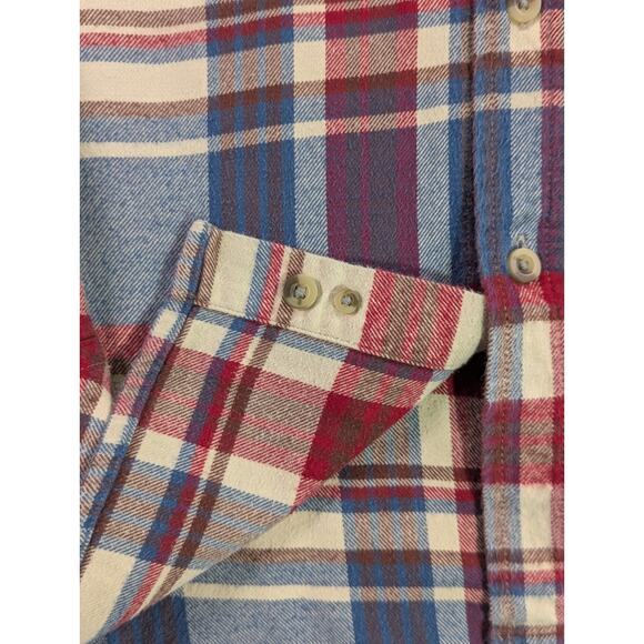 CQR Size 2XL Red,White,Blue,Brown Corduroy Flip Cuff 100% Cotton Flannel Shirt - Picture 7 of 15